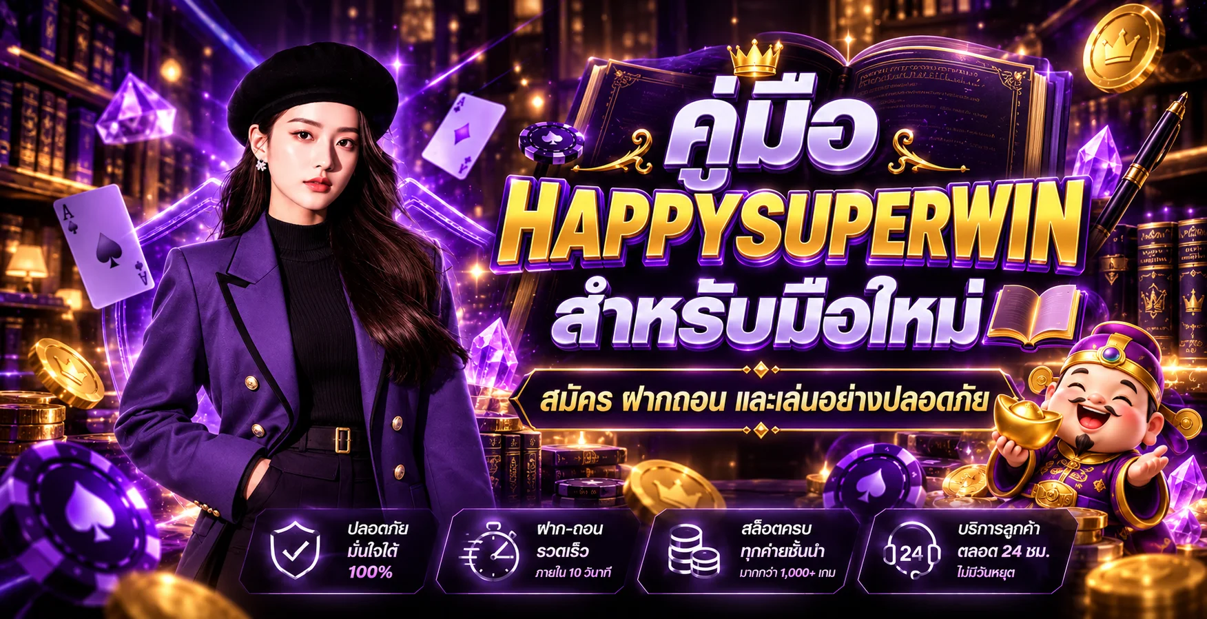 HAPPYSUPERWIN คู่มือมือใหม่ | สมัคร ฝากถอน ปลอดภัย